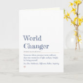 Minimalistische Wereldveranderaar Inspirerende Def Kaart (Gele Bloem)