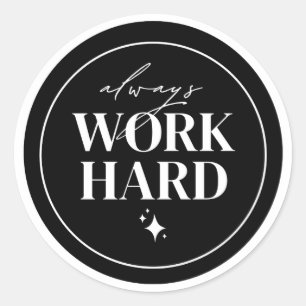 Minimalistische Werk Hard Motivatie Sticker