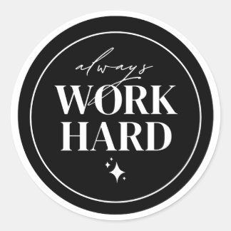 Minimalistische Werk Hard Motivatie Sticker