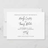 Minimalistische Whimsical Handgetekende Save the D (Achterkant)