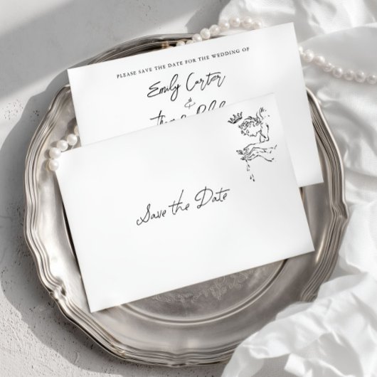 Minimalistische Whimsical Handgetekende Save the D