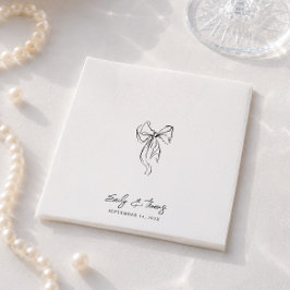 Minimalistische Whimsical Inkt Handgetekende Boog  Servet