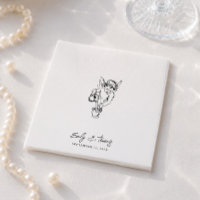 Minimalistische Whimsical Inkt Handgetekende Trouw