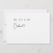 Minimalistische Whimsical Script Bruidsmeisje Voor (Voorkant)