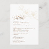 Minimalistische Whimsical Script Trouw Bijlagekaar Informatiekaartje (Voorkant)
