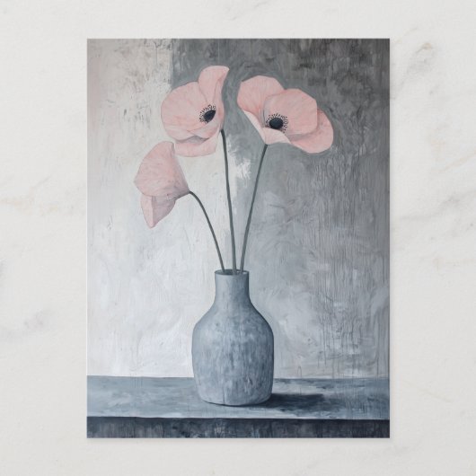 Minimalistische Whimsy Flowers No.028 Briefkaart (Voorkant)