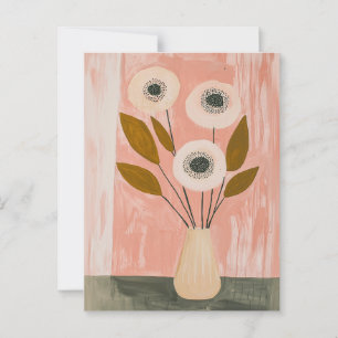 Minimalistische Whimsy Flowers No.029 Briefkaart