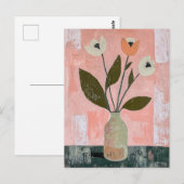 Minimalistische Whimsy Flowers No.030 Briefkaart (Voorkant / Achterkant)