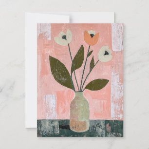 Minimalistische Whimsy Flowers No.030 Briefkaart