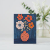 Minimalistische Whimsy Flowers No.032 Briefkaart (Staand voorkant)