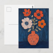 Minimalistische Whimsy Flowers No.032 Briefkaart (Voorkant / Achterkant)
