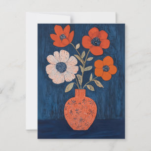 Minimalistische Whimsy Flowers No.032 Briefkaart
