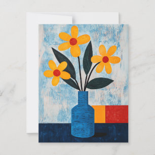 Minimalistische Whimsy Flowers No.034 Briefkaart