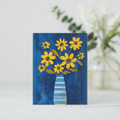 Minimalistische Whimsy Flowers No.035 Briefkaart (Staand voorkant)
