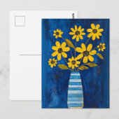 Minimalistische Whimsy Flowers No.035 Briefkaart (Voorkant / Achterkant)