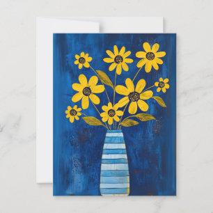 Minimalistische Whimsy Flowers No.035 Briefkaart