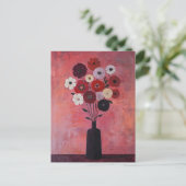 Minimalistische Whimsy Flowers No.037 Briefkaart (Staand voorkant)