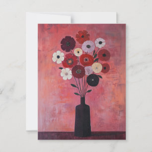Minimalistische Whimsy Flowers No.037 Briefkaart
