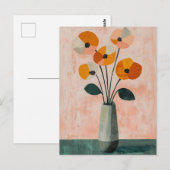 Minimalistische Whimsy Flowers No.040 Briefkaart (Voorkant / Achterkant)