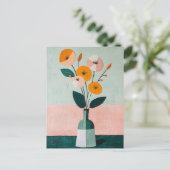 Minimalistische Whimsy Flowers No.041 Briefkaart (Staand voorkant)