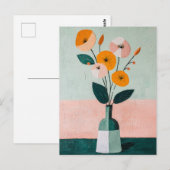 Minimalistische Whimsy Flowers No.041 Briefkaart (Voorkant / Achterkant)
