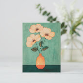 Minimalistische Whimsy Flowers No.043 Briefkaart (Staand voorkant)