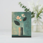 Minimalistische Whimsy Flowers No.045 Briefkaart (Staand voorkant)