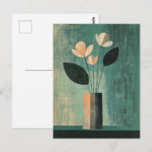 Minimalistische Whimsy Flowers No.045 Briefkaart (Voorkant / Achterkant)