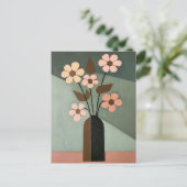 Minimalistische Whimsy Flowers No.046 Briefkaart (Staand voorkant)
