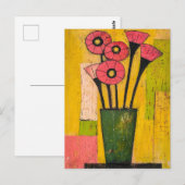 Minimalistische Whimsy Flowers No.047 Briefkaart (Voorkant / Achterkant)