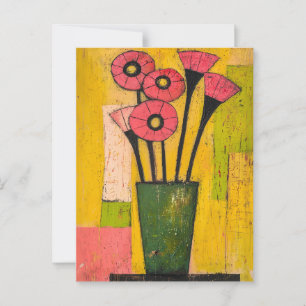 Minimalistische Whimsy Flowers No.047 Briefkaart