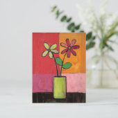 Minimalistische Whimsy Flowers No.049 Briefkaart (Staand voorkant)