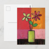 Minimalistische Whimsy Flowers No.049 Briefkaart (Voorkant / Achterkant)