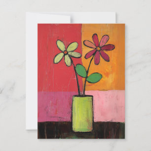 Minimalistische Whimsy Flowers No.049 Briefkaart
