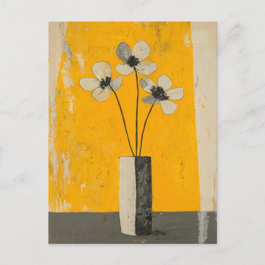 Minimalistische Whimsy Flowers No.050 Briefkaart (Voorkant)