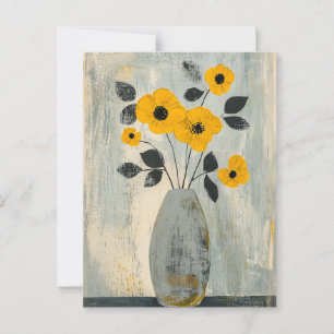 Minimalistische Whimsy Flowers No.051 Briefkaart