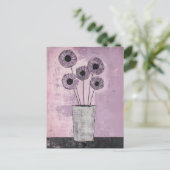 Minimalistische Whimsy Flowers No.054 Briefkaart (Staand voorkant)