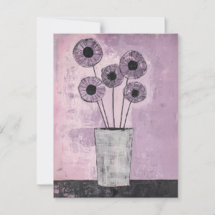 Minimalistische Whimsy Flowers No.054 Briefkaart
