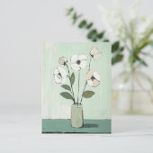 Minimalistische Whimsy Flowers No.057 Briefkaart (Staand voorkant)