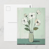 Minimalistische Whimsy Flowers No.057 Briefkaart (Voorkant / Achterkant)