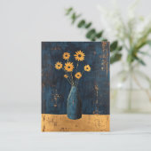 Minimalistische Whimsy Flowers No.059 Briefkaart (Staand voorkant)