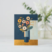 Minimalistische Whimsy Flowers No.062 Briefkaart (Staand voorkant)