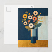 Minimalistische Whimsy Flowers No.062 Briefkaart (Voorkant / Achterkant)