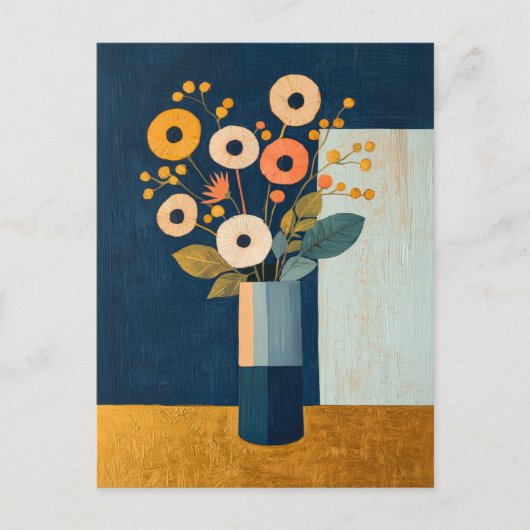 Minimalistische Whimsy Flowers No.062 Briefkaart (Voorkant)