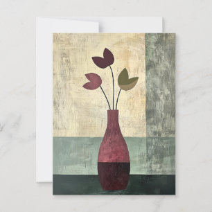 Minimalistische Whimsy Flowers No.064 Briefkaart