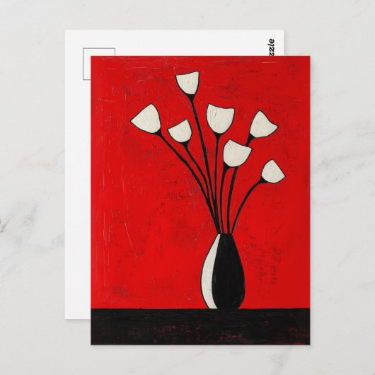 Minimalistische Whimsy Flowers No.066 Briefkaart (Voorkant / Achterkant)