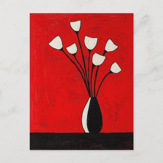 Minimalistische Whimsy Flowers No.066 Briefkaart (Voorkant)