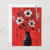 Minimalistische Whimsy Flowers No.067 Briefkaart (Voorkant / Achterkant)