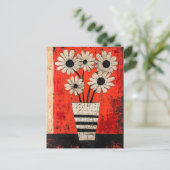 Minimalistische Whimsy Flowers No.069 Briefkaart (Staand voorkant)