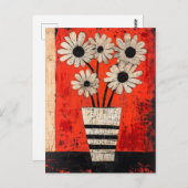 Minimalistische Whimsy Flowers No.069 Briefkaart (Voorkant / Achterkant)